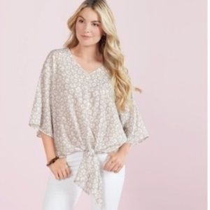 Mud Pie Jolene Tie Front Top
